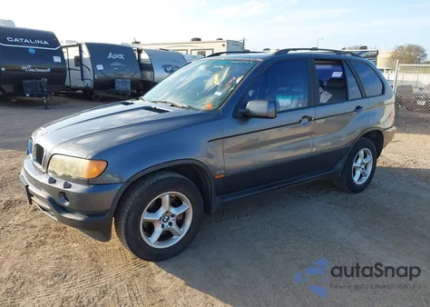 2002 BMW X5 3.0I из США, поврежденный, VIN 5UXFA53522LP41195